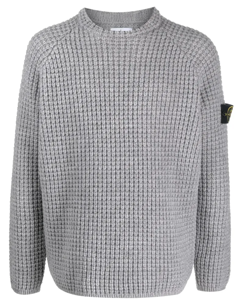 Stone Island Pullover mit Logo-Patch - Grau Grau
