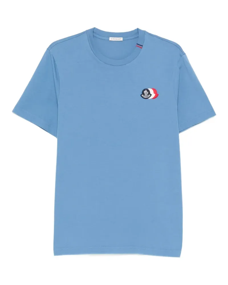 Moncler logo-patch T-shirt - Blau Blau