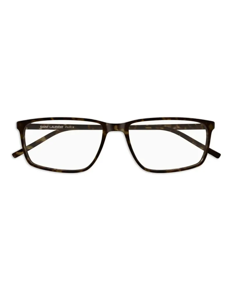 Saint Laurent Brille mit eckigem Gestell - Braun Braun