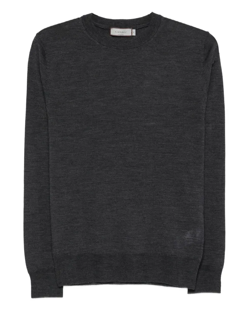 Canali T-Shirt mit rundem Ausschnitt - Grau Grau