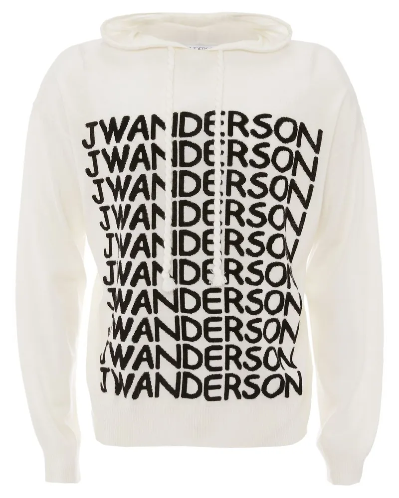 J.W.Anderson Hoodie mit Logo-Print - Weiß Weiß
