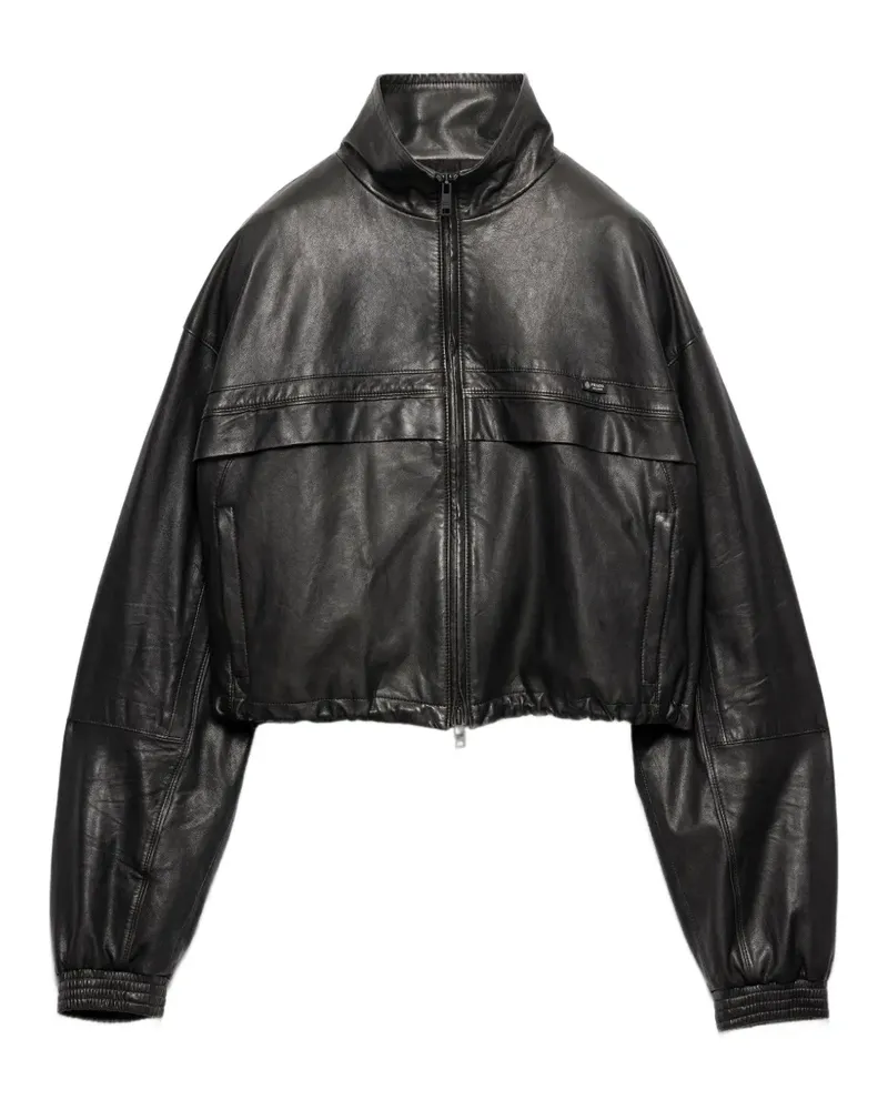 Prada Jacke aus Nappaleder - Schwarz Schwarz