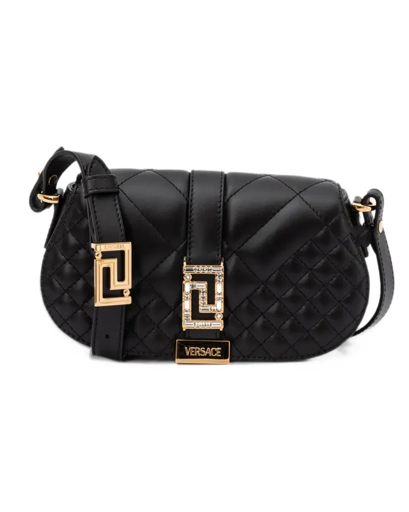 Versace Greca quilted shoulder bag - Schwarz Schwarz