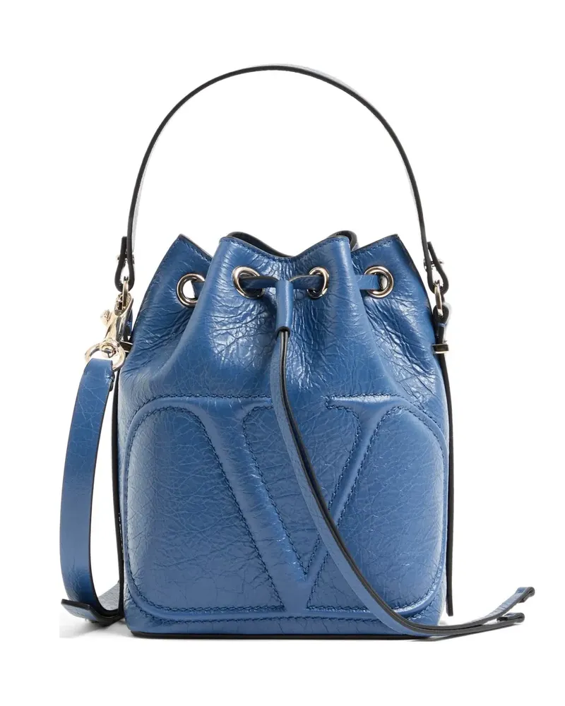 Valentino Garavani VLogo Walk Beuteltasche aus Nappaleder - Blau Blau