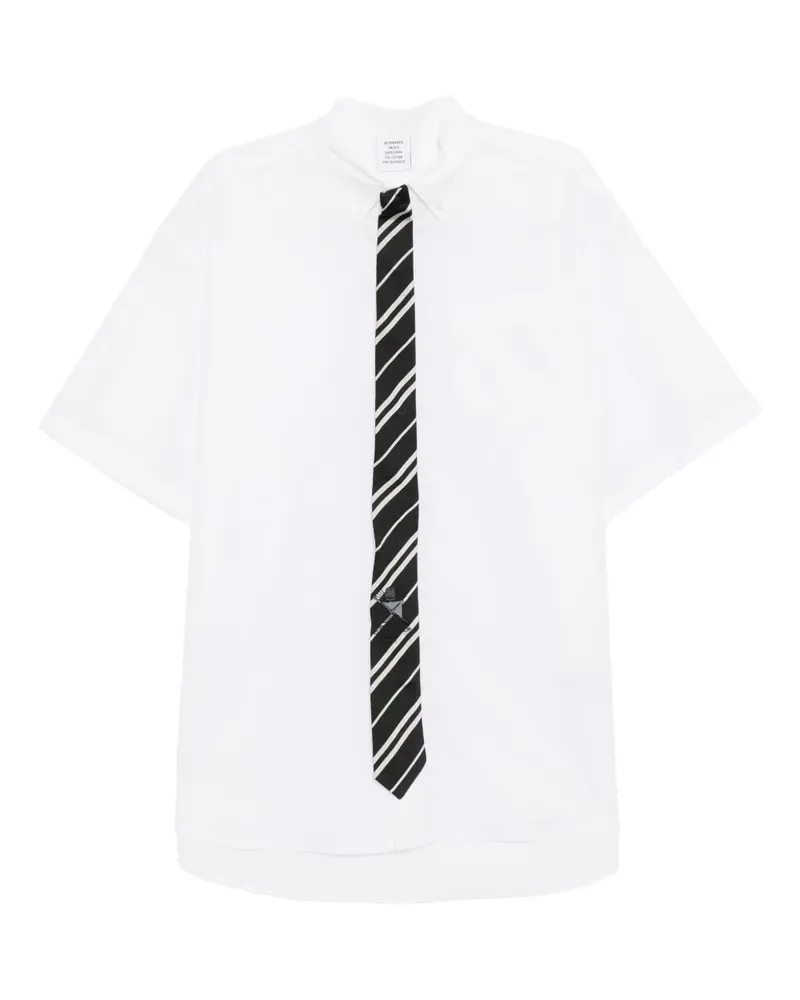 VETEMENTS tie short-sleeve shirt - Weiß Weiß