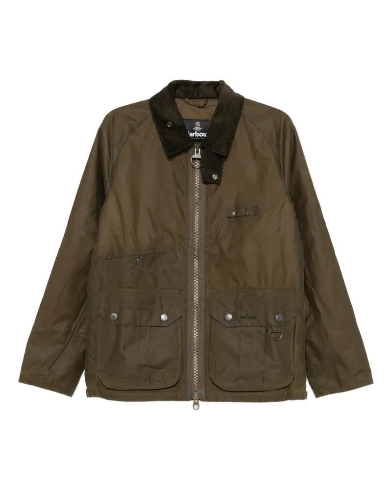 Barbour Jacke mit Cordkragen und Reißverschluss - Braun Braun