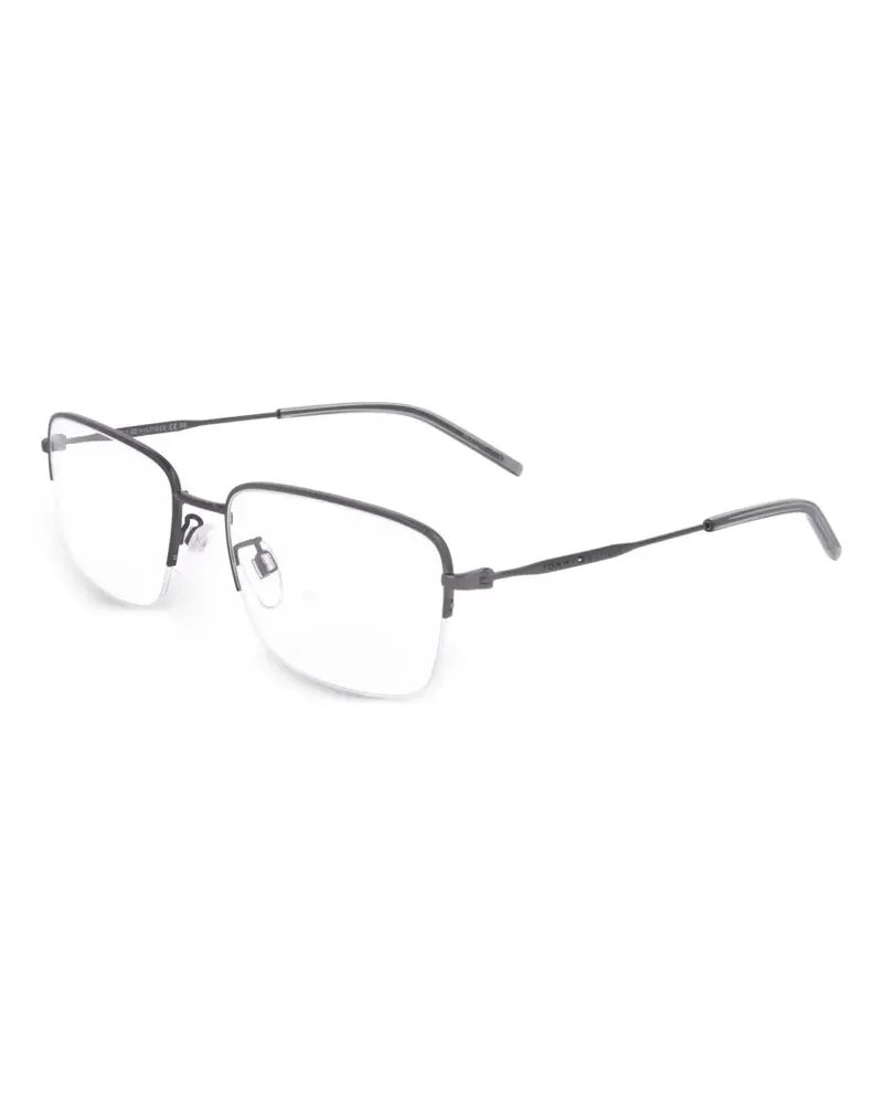 Tommy Hilfiger Brille mit Logo-Gravur - Silber Silber