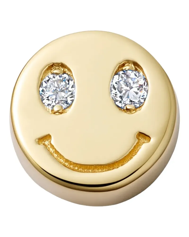 Loquet 18K yellow gold Happy Face diamond charm Gold
