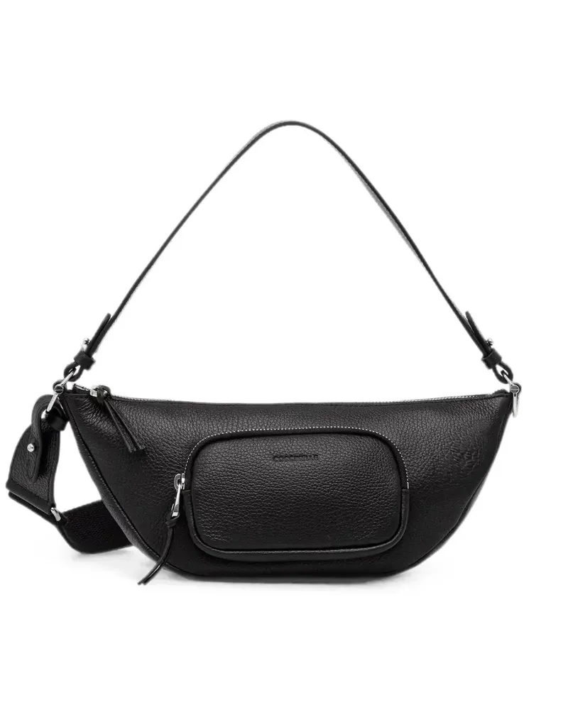 Coccinelle grained leather shoulder bag - Schwarz Schwarz