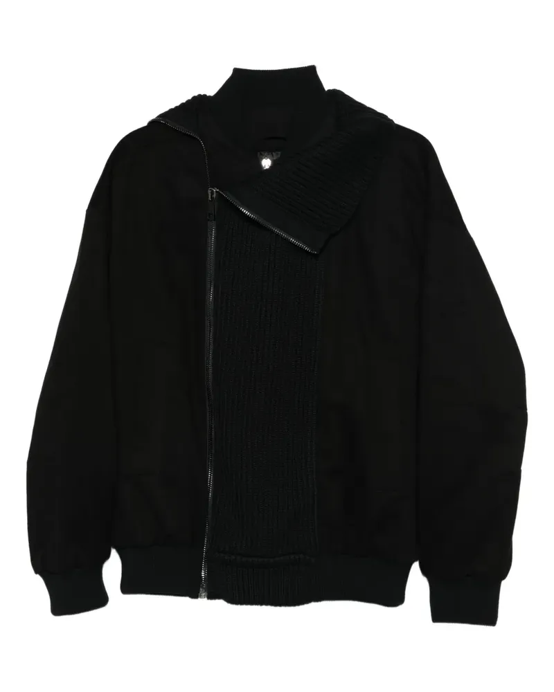 Patrizia Pepe Jacke aus geripptem Strick - Schwarz Schwarz