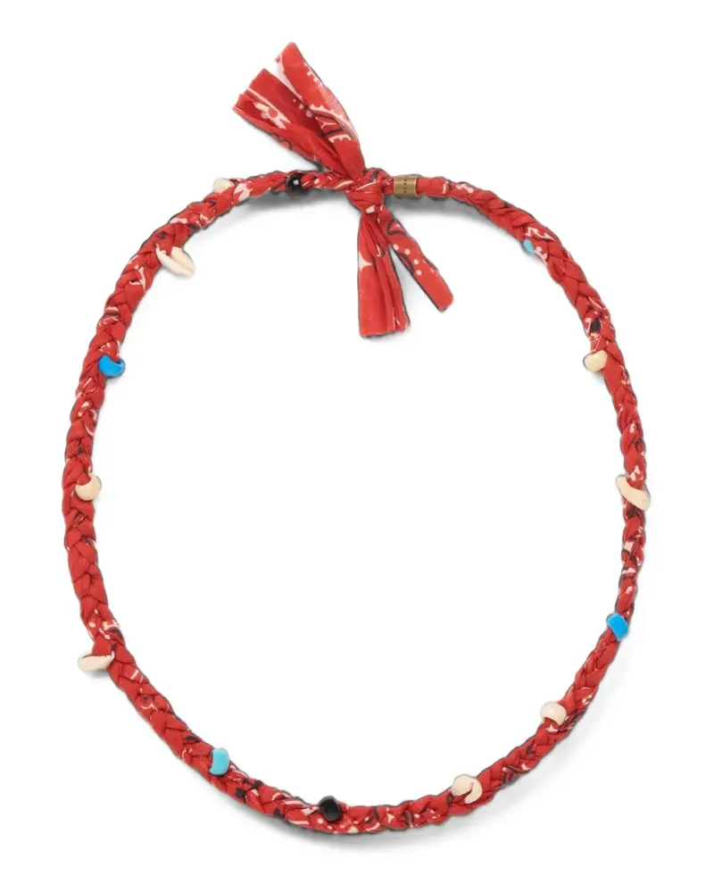 Alanui Bandana braided cowrie-shell necklace - Rot Rot