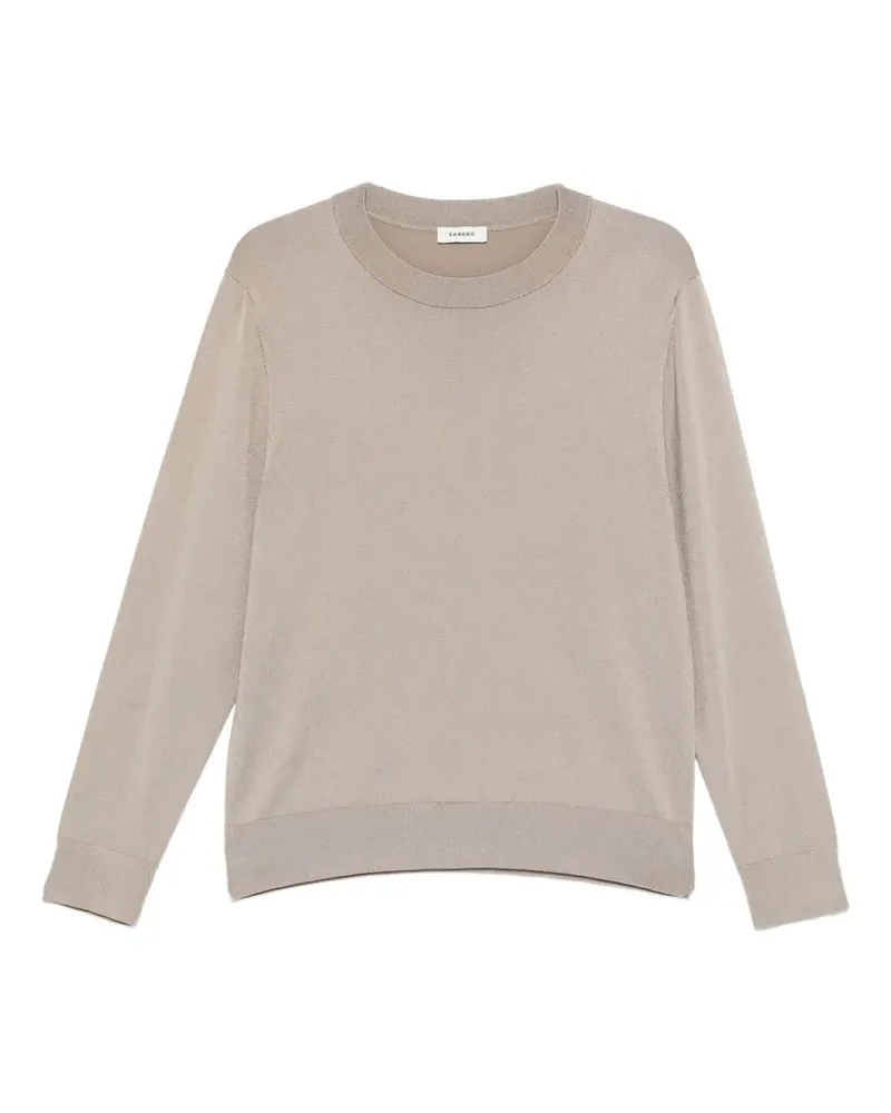 Sandro Pullover mit rundem Ausschnitt - Braun Braun