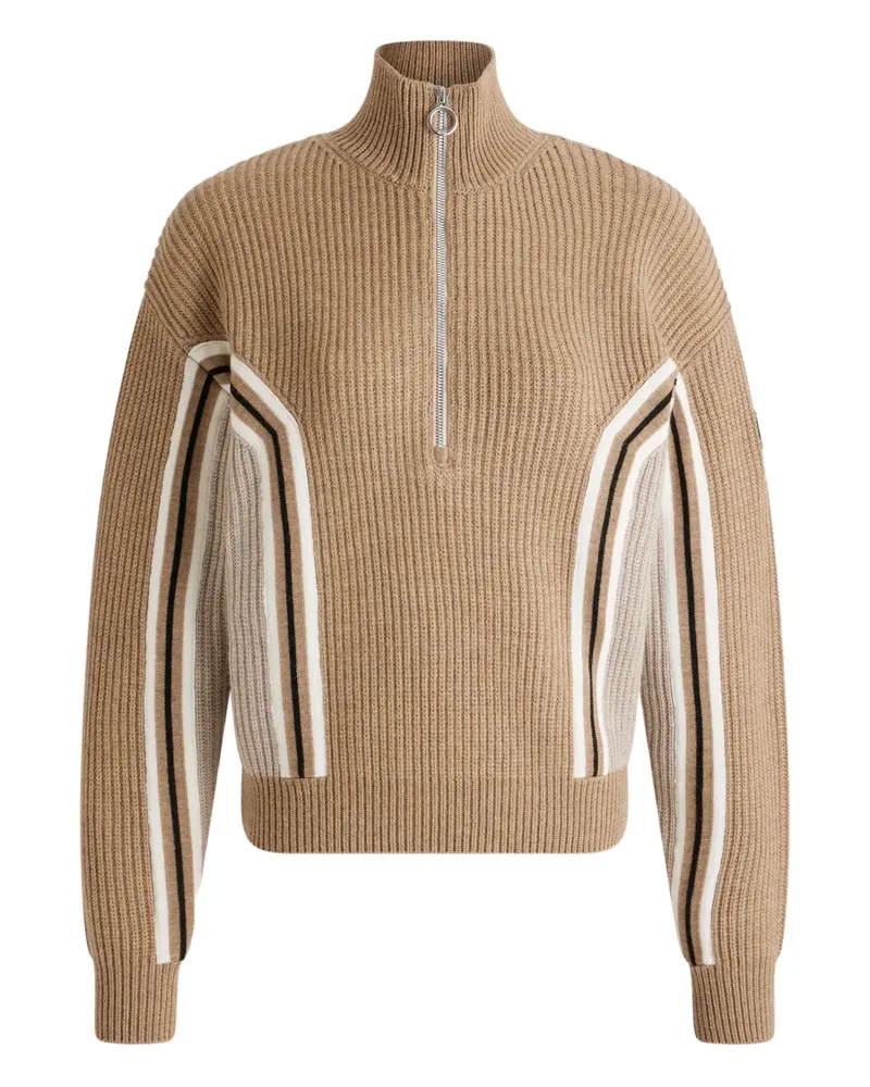FUSALP Gerippter Pullover mit Reißverschluss - Braun Braun