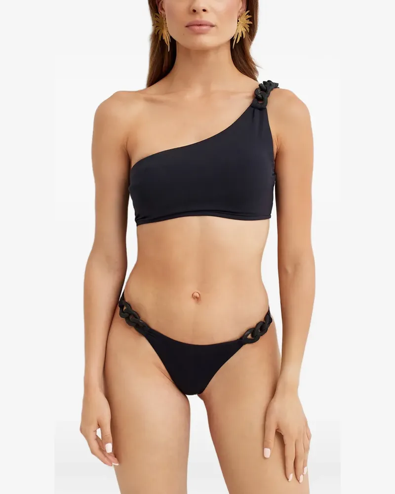 Lenny Niemeyer Asymmetrisches Bikinioberteil - Schwarz Schwarz