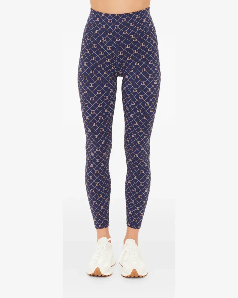 The Upside Gemusterte Ezra 25 In Leggings - Blau Blau