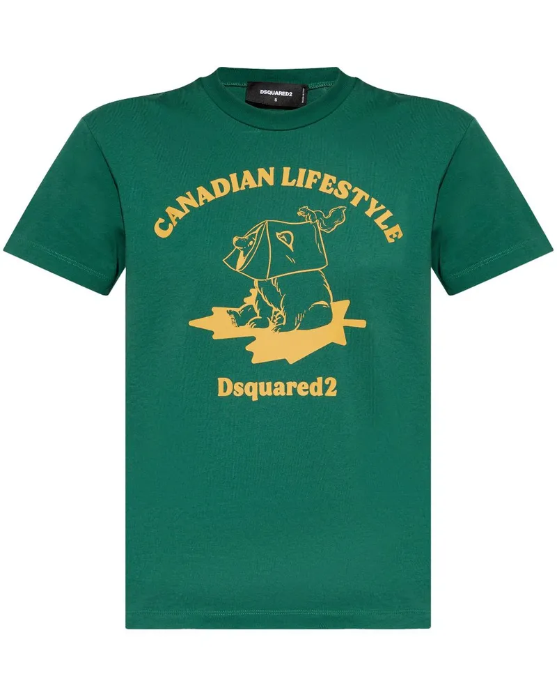 Dsquared2 T-Shirt mit Print - Grün Grün