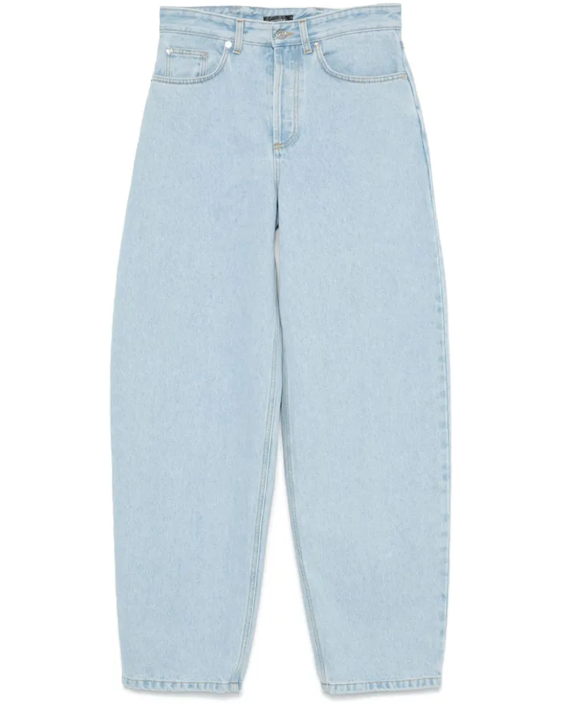 Thierry Mugler Wide-Leg-Jeans mit Schnürung - 6048 MEDIUM BLUE 6048