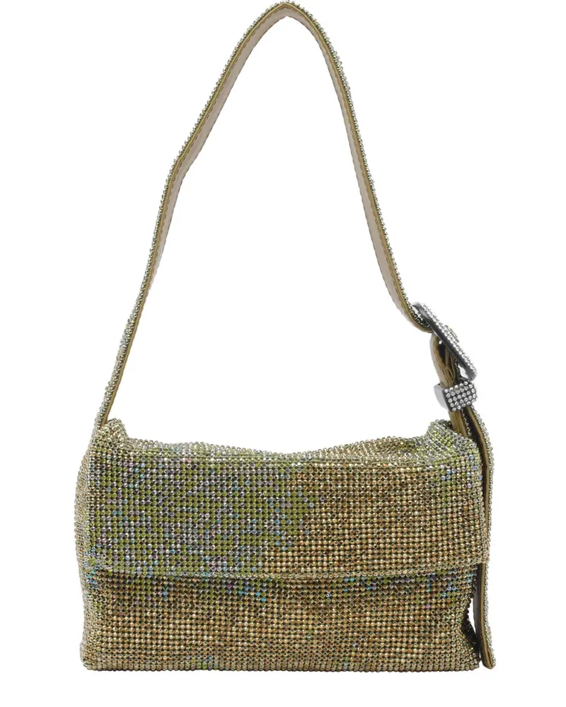 Benedetta Bruzziches Vutty La Mignon Schultertasche mit Kristallen - Grün Grün