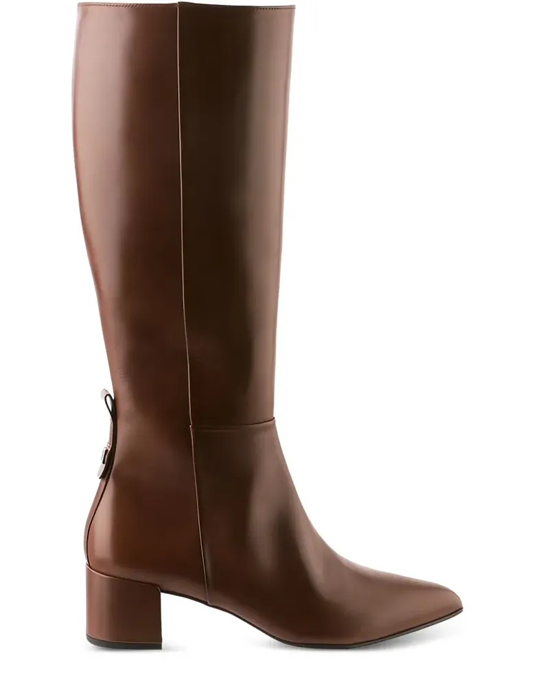 Högl Kniehohe Journey Stiefel mit Blockabsatz 60mm - Braun Braun