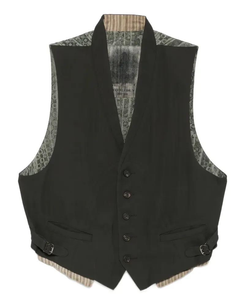 Ziggy Chen patterned-back waistcoat - Grün Grün