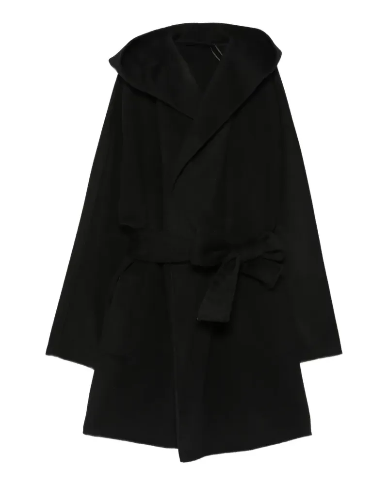 MARELLA belted hooded coat - Schwarz Schwarz
