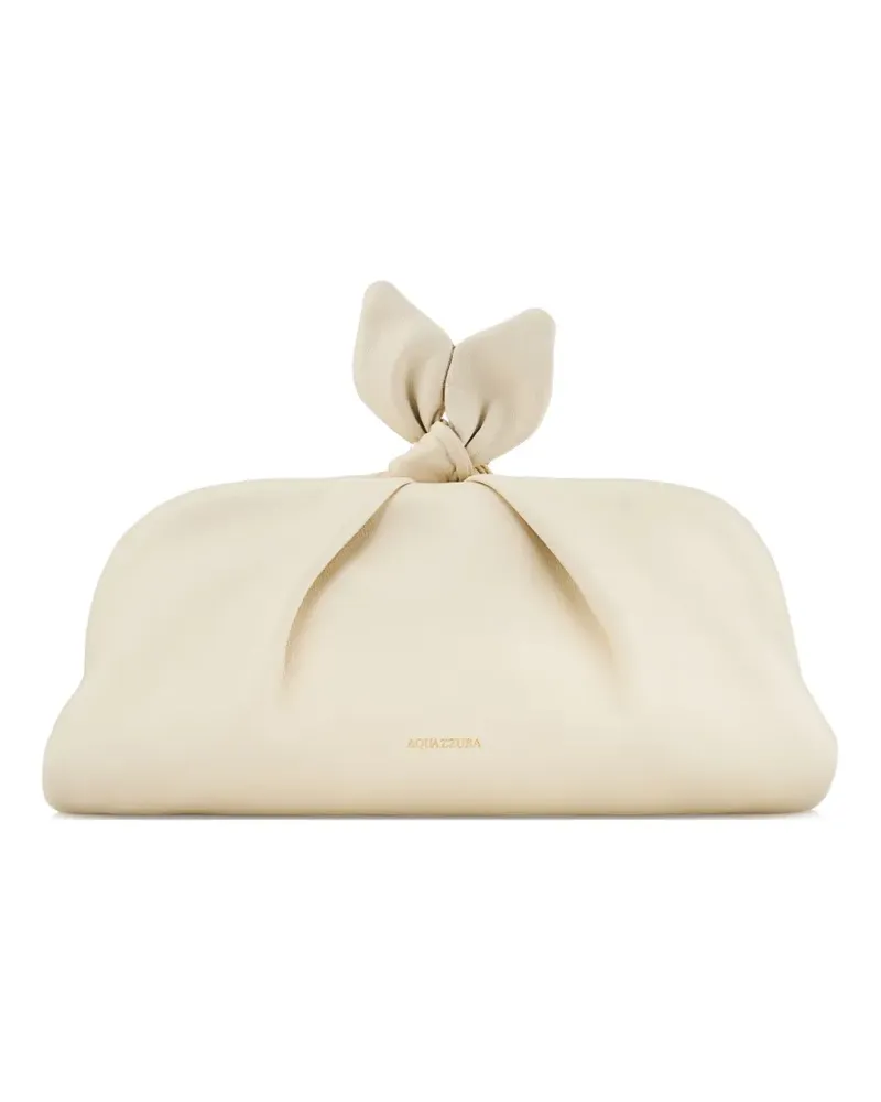 Aquazzura Kleine Bow Tie Clutch - Weiß Weiß