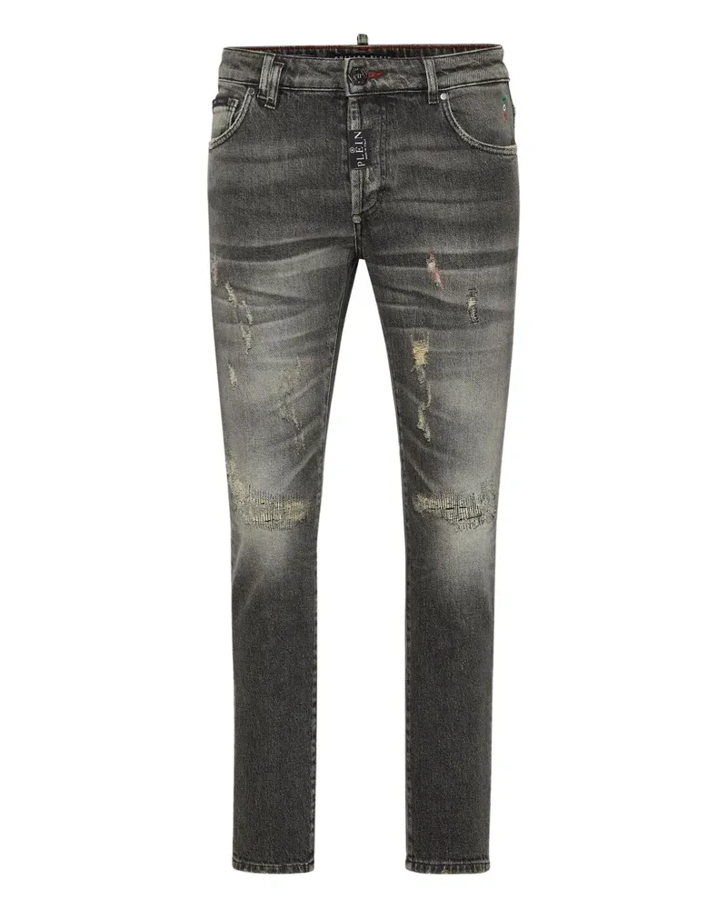 Philipp Plein Skinny-Jeans im Distressed-Look - Grau Grau