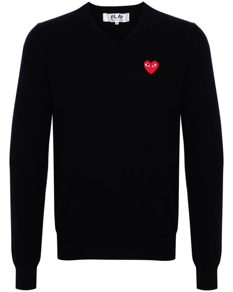 Comme des Garçons Pullover mit Herz-Patch - Blau Blau