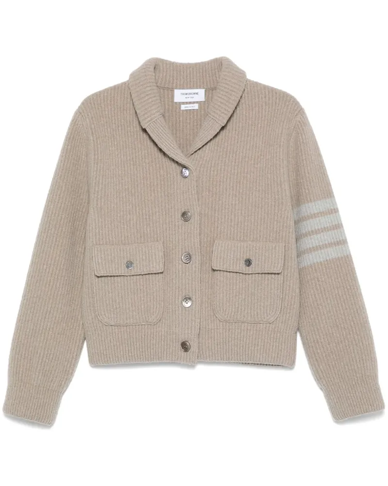 Thom Browne Gerippte 4 Bar Stripes Tuck Bomberjacke - Braun Braun