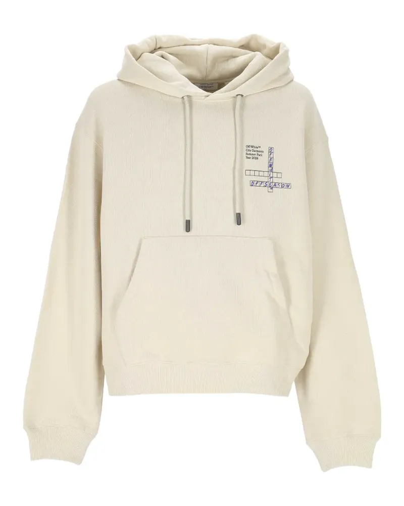 OFF-WHITE Hoodie mit grafischem Print - Nude Nude
