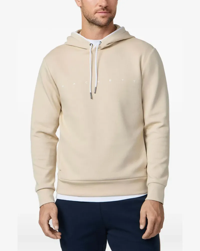 Hackett Hoodie mit Logo-Print - Nude Nude