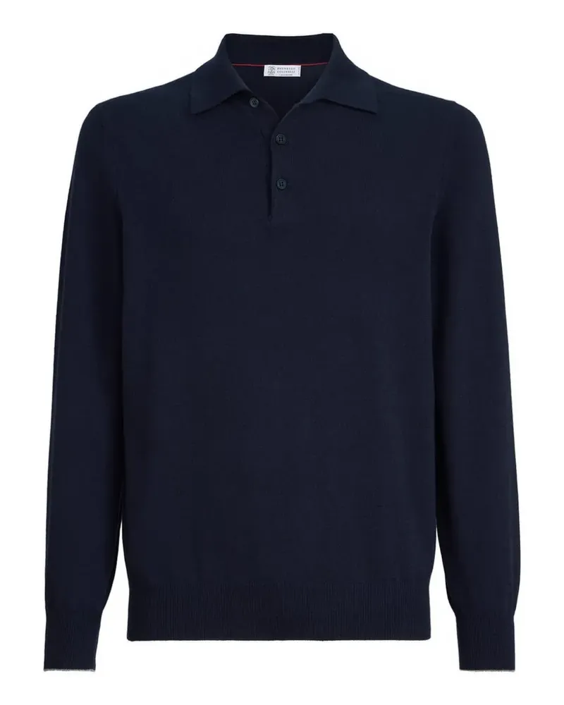 Brunello Cucinelli Poloshirt aus Kaschmir - Blau Blau