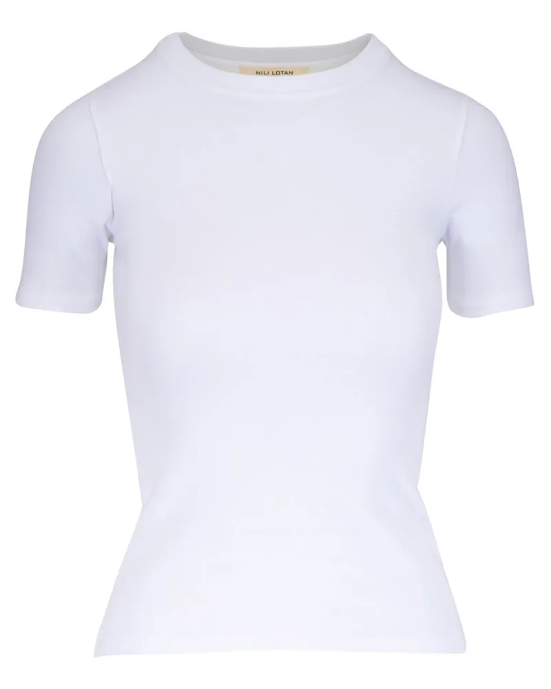 Nili Lotan Klassisches T-Shirt - Weiß Weiß