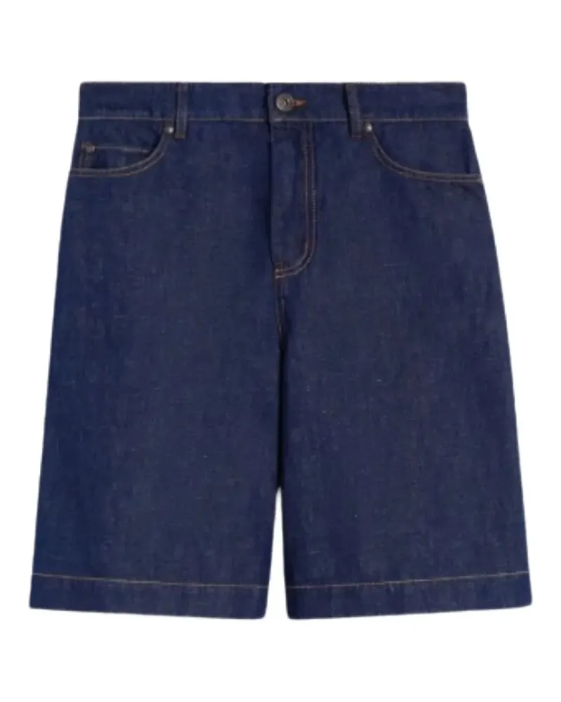 Max Mara button denim shorts - Blau Blau