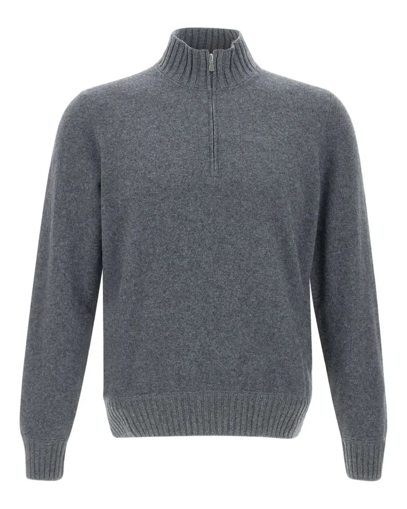 Gran Sasso Klassischer Kaschmirpullover - Grau Grau