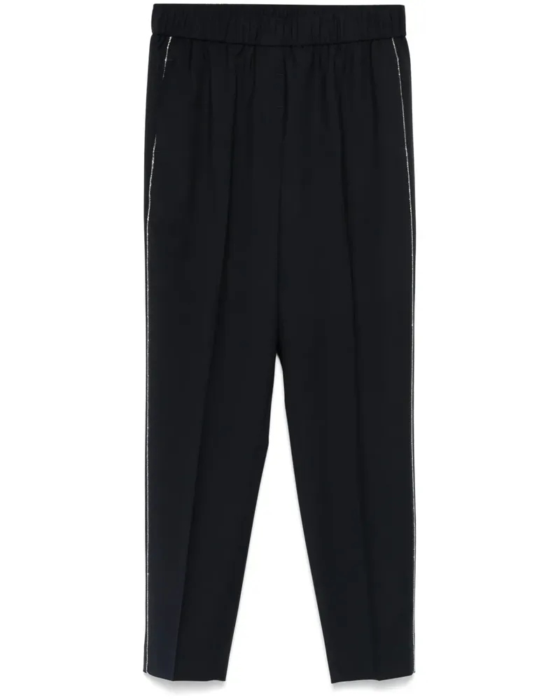 Peserico Hose mit Perlenbesatz - Blau Blau