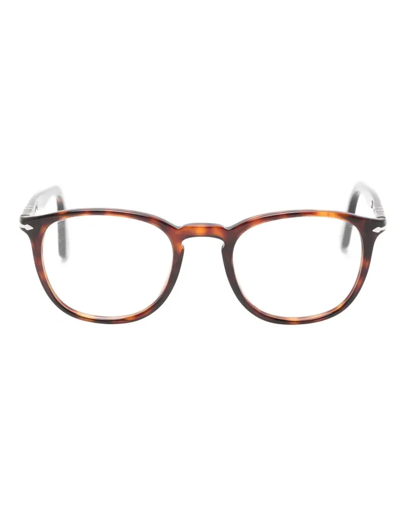Persol tortoiseshell-effect round-frame glasses - Braun Braun