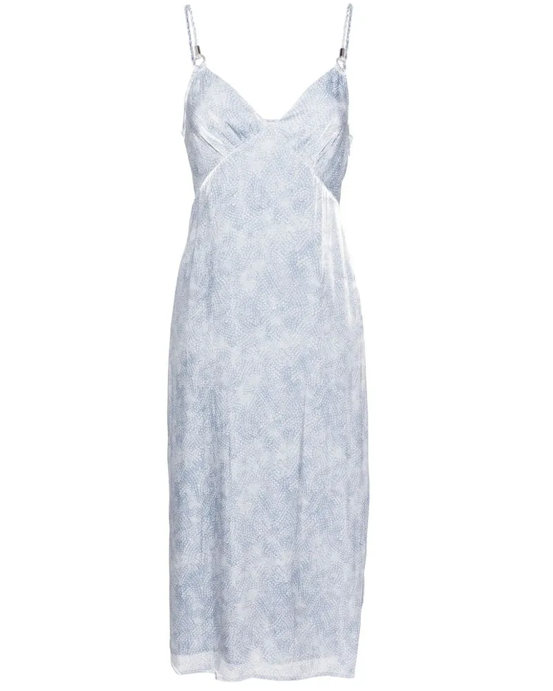 Michael Kors Spaghettikleid mit Blumen-Print - Blau Blau