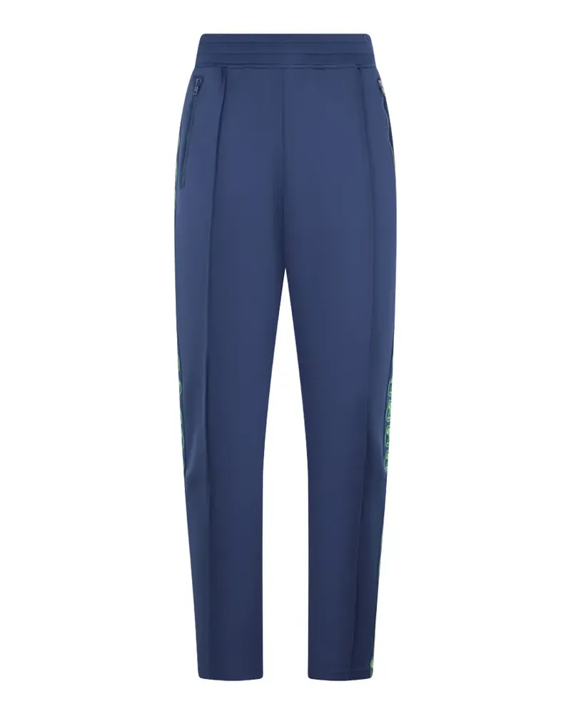 Moschino logo-print side-stripe track pants - Blau Blau