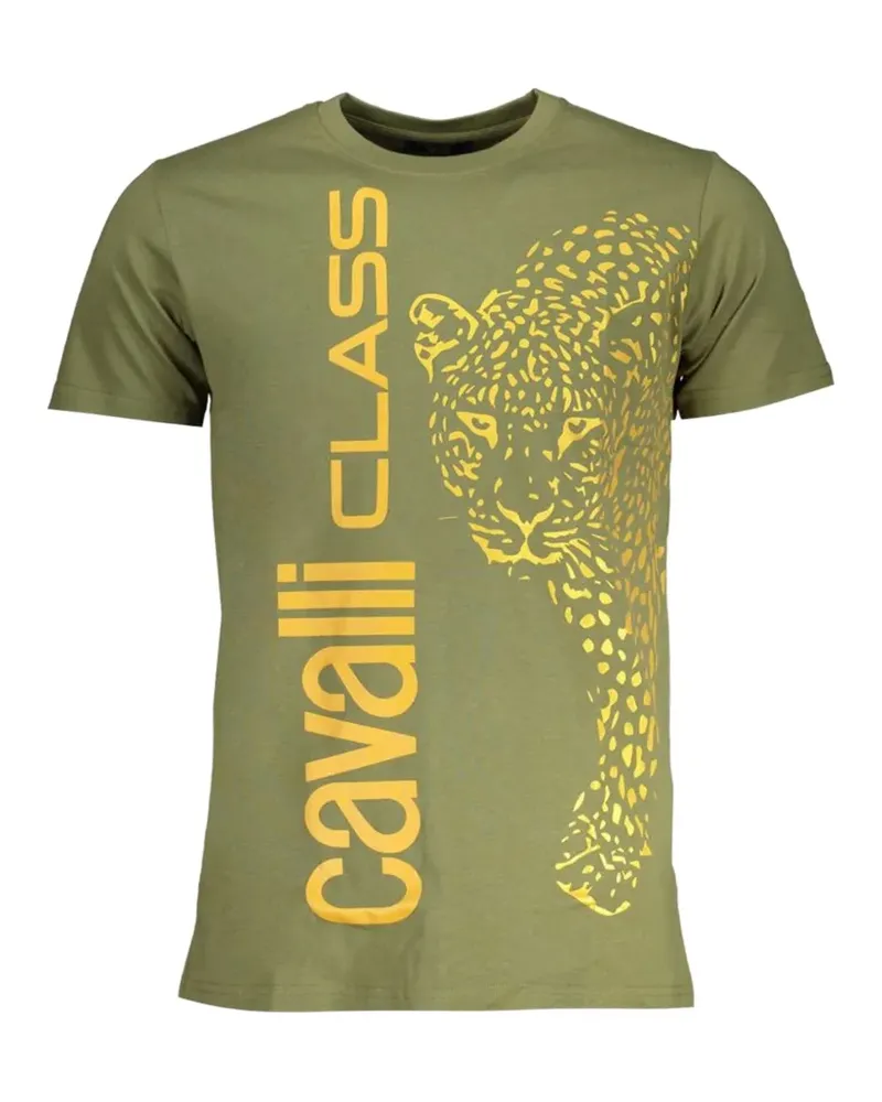 Roberto Cavalli leopard-print T-shirt - Grün Grün