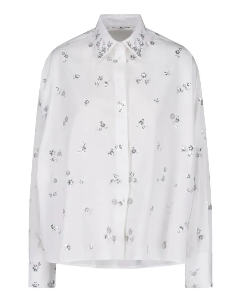 Ermanno Scervino Hemd mit Pailletten - Weiß Weiß