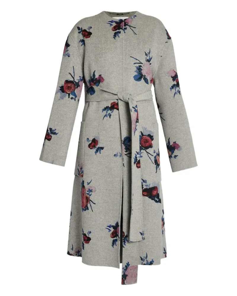 Erdem Mantel mit Gürtel - Grau Grau