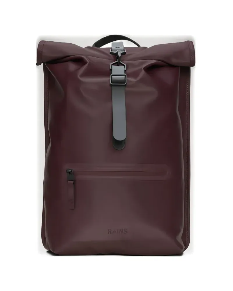 RAINS Rucksack mit Rollverschluss - Rot Rot