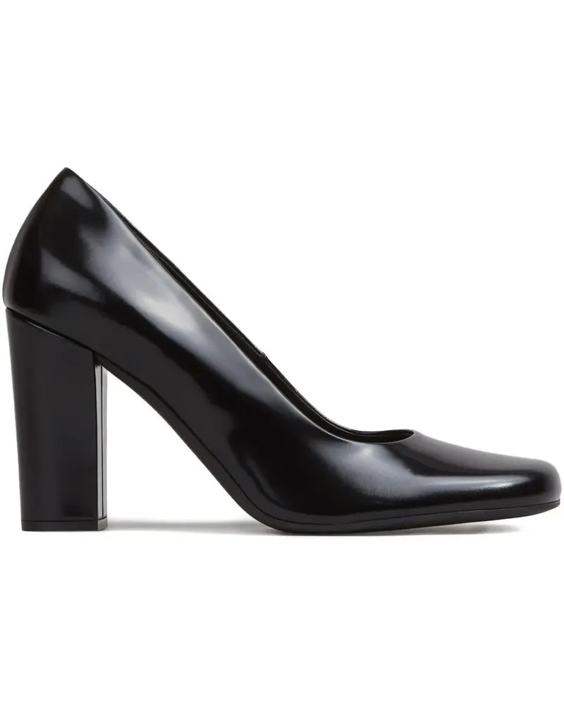 The Row Penelope rounded calf leather heel shoes - Schwarz Schwarz