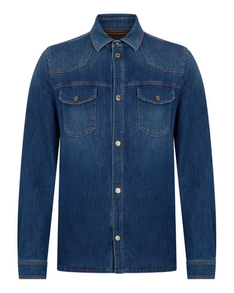 MOORER Jacke mit Taschen - Blau Blau