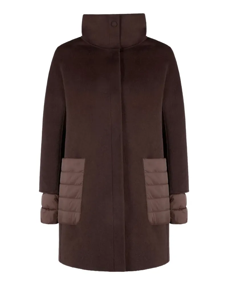 People of Shibuya quilted-panel high-neck coat - Braun Braun