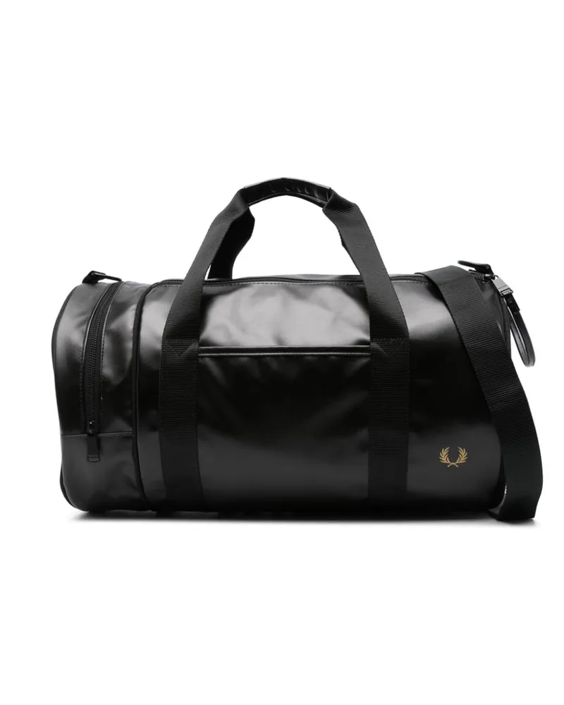 Fred Perry Reisetasche mit Logo-Print Schwarz