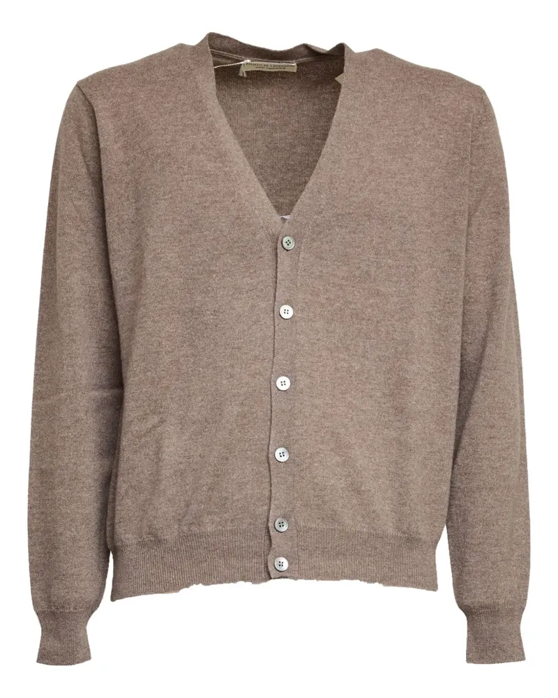 Filippo de Laurentiis buttoned V-neck cardigan - Nude Nude