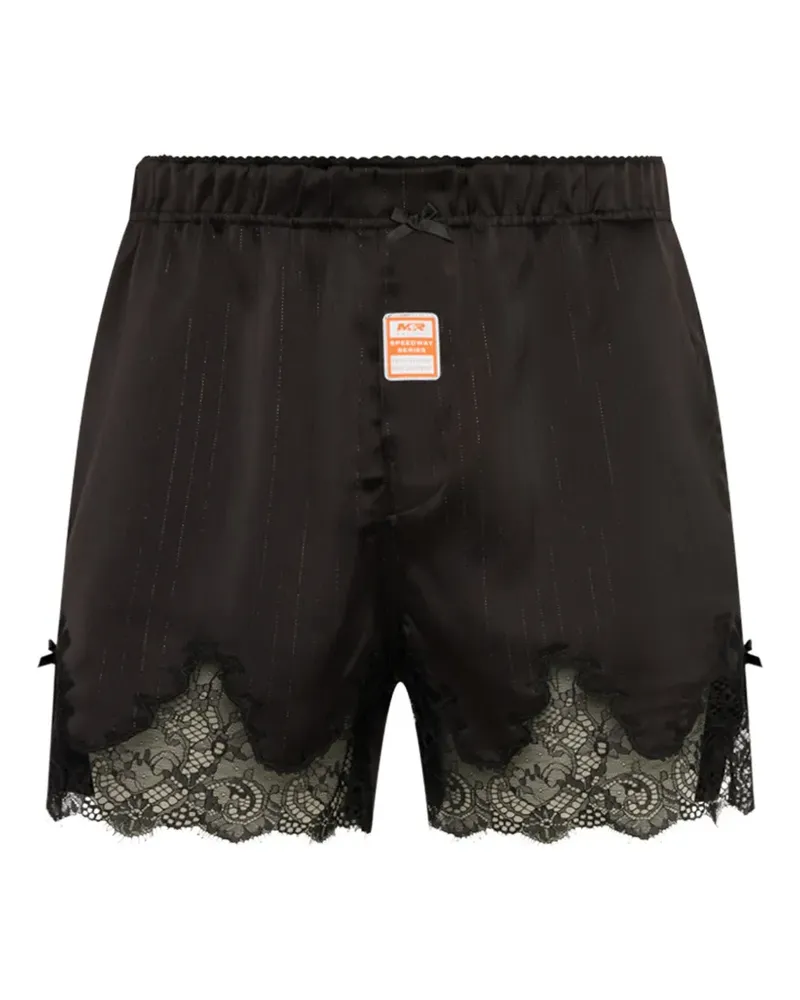 Martine Rose lace-trim shorts - Schwarz Schwarz
