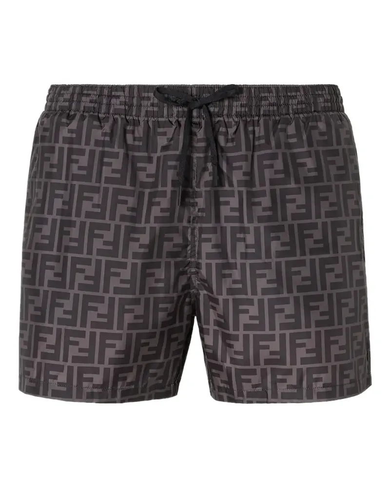 Fendi Badeshorts aus Nylon - Schwarz Schwarz